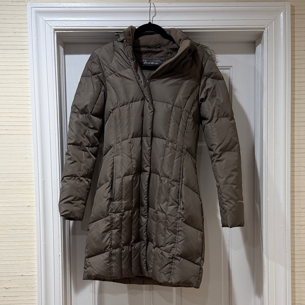 Eddie Bauer Women's Taupe Puffer Jacket